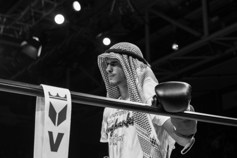  Youssef Boughanem before his fight vs Djimé Coulibaly at the gala ‟ Victory‟ in Levallois, France.