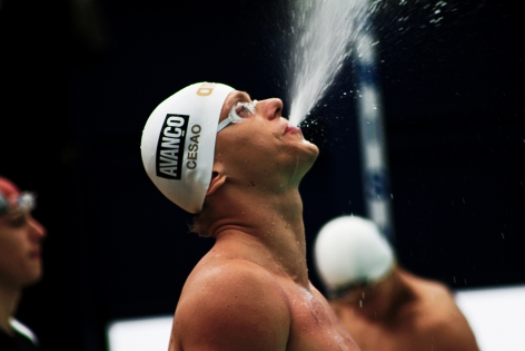  Brazilian swimmer Cesar Cielo during the Maria Lenk Trophy in Santos, Brazil. 