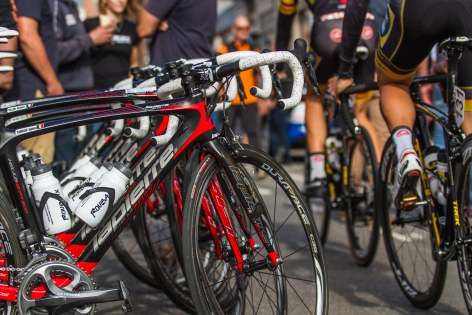  Detail of the bikes from team Roubaix Lille Métropole.