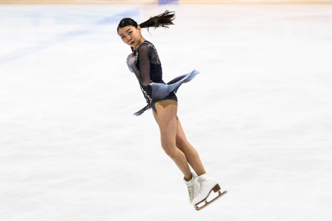  Rika Kihira of Japan performs during the free program during the Figure Skating Challenge Cup 2019 