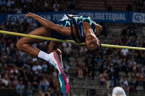  Olympic champion Nafissatou Thiam in action during the Diamond League in Brussels.